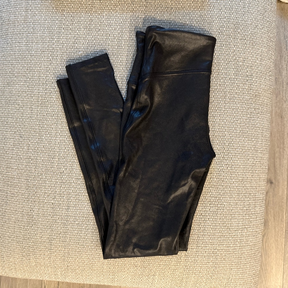Spanx Faux Leather Leggings Petite Small